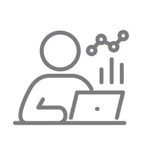 Person at a computer (graphic)